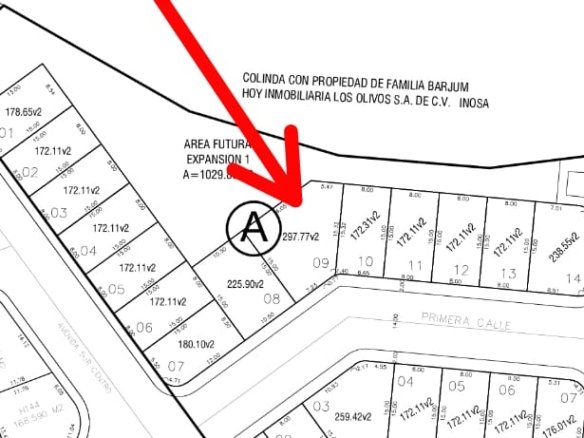 Terreno en Residencias Villa Toscana (297.77 varas²)