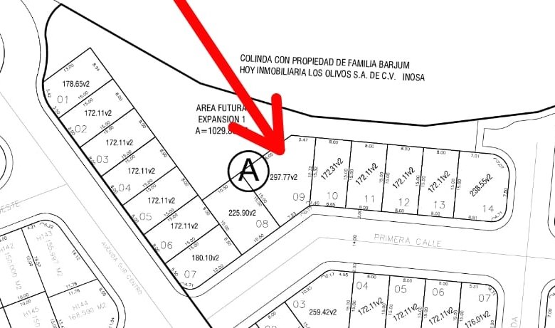 Terreno en Residencias Villa Toscana (297.77 varas²)